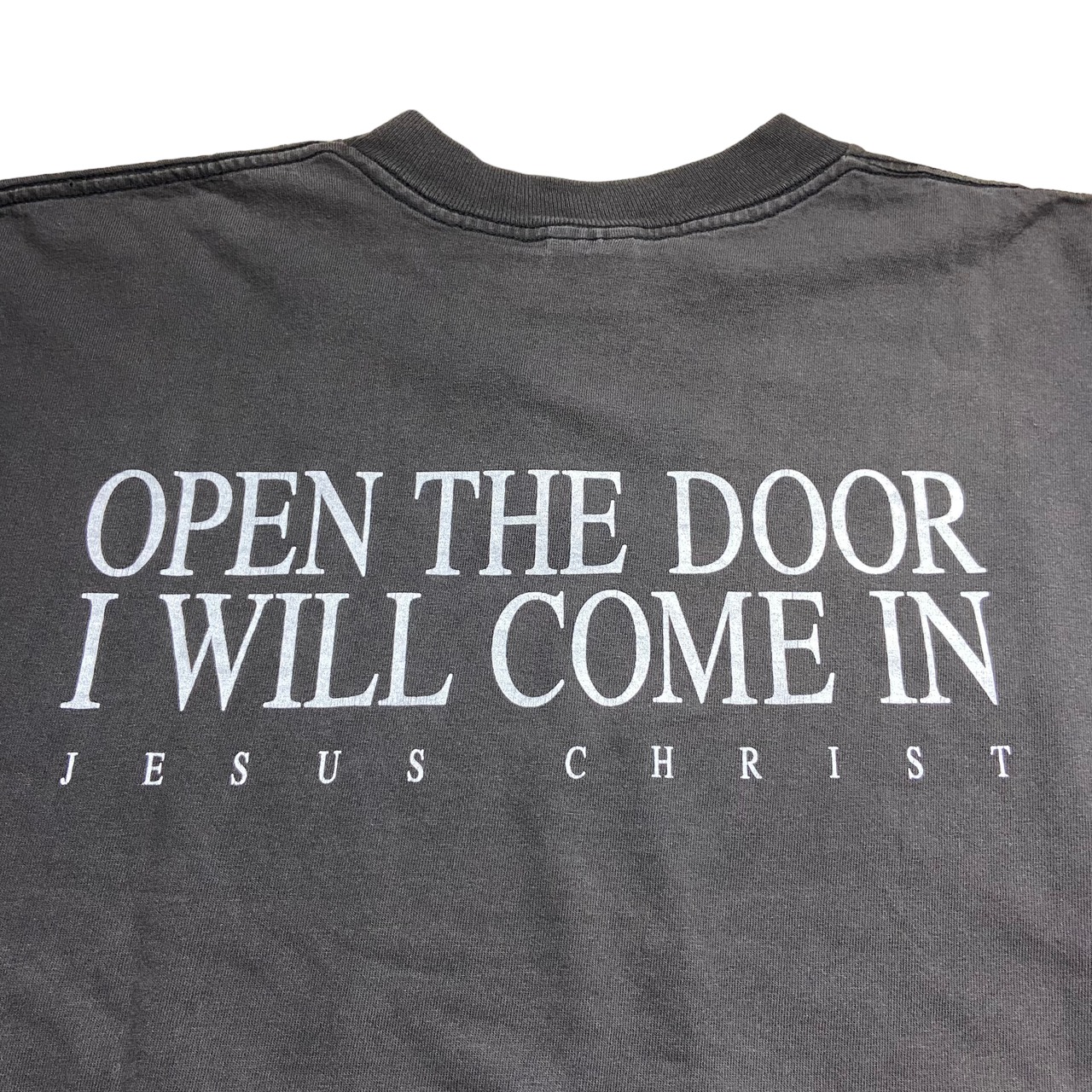 vintage 1990's JESUS print tee "KNOCK KNOCK"
