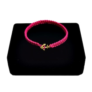【無料ギフト包装/送料無料/限定】K18 Gold Anchor Bracelet / Anklet Pink【品番 17S2010】