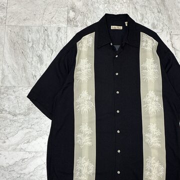 Karl Helmut カールヘルム キューピー柄 半袖 オープンカラーシャツ 