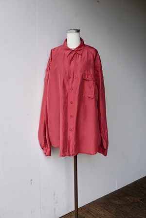 【monoya】design silk shirt