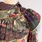 70s patchwork print dress