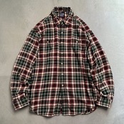 90s old GAP　ライトネル　フランネルシャツ　長袖シャツ　L　レッド　グリーン 古着