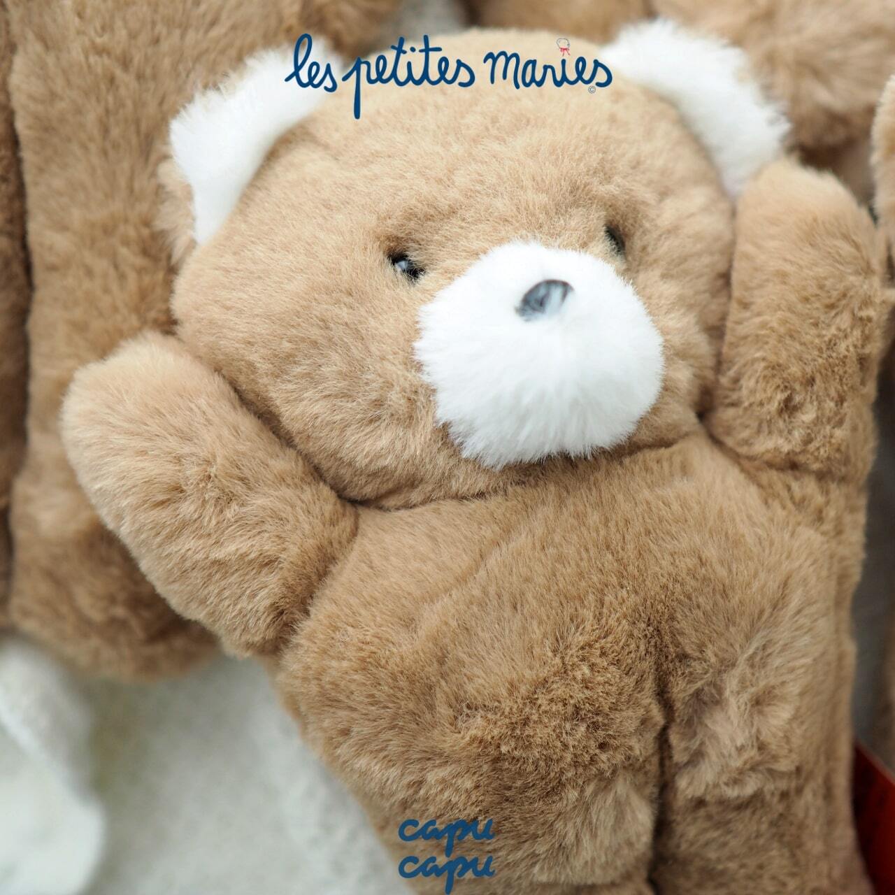 即納» Les Petites Maries Ours hochet CAMILLE beige 20cm レ