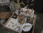 手の美術展 AMERICA Vintage amber color glass tray
