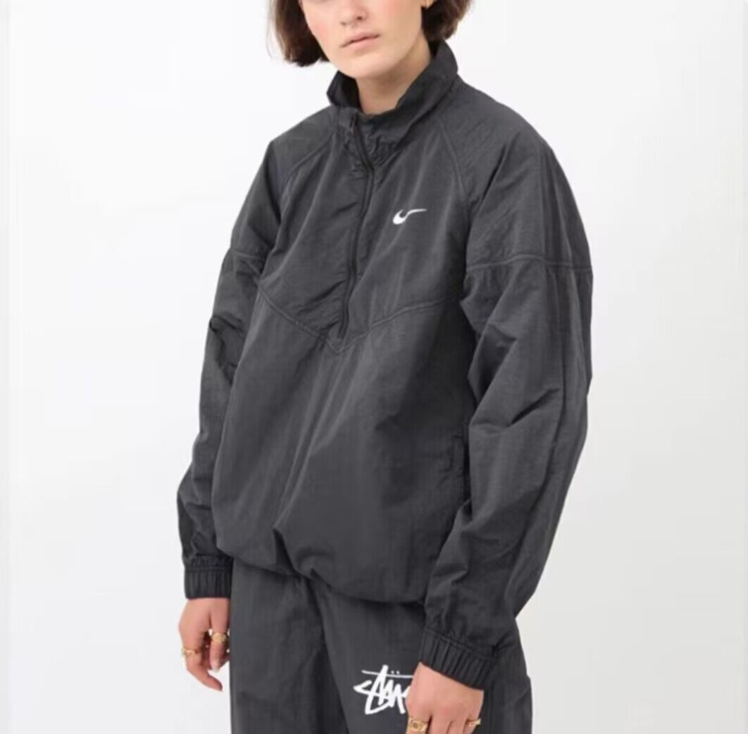 新品 黒L stussy × nike windrunner