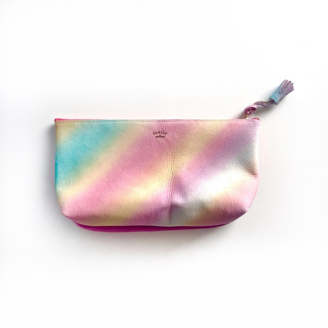 Ayakawasaki♡1点物グラデーションレザーフリンジクラッチBag