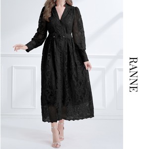 Noir Lace Dress　a0223