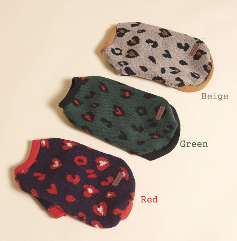 ハート柄ニット S ~ XL 3color / 犬服 新作 長袖 ドッグウェア 小型犬 中型犬 犬 服 暖かい 猫 ペット用品 ペット洋服 b43