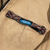 90s USA製 KAVU カブー ハーフジップ プルオーバー ジャケット L/ベージュ系 メンズ ビンテージ