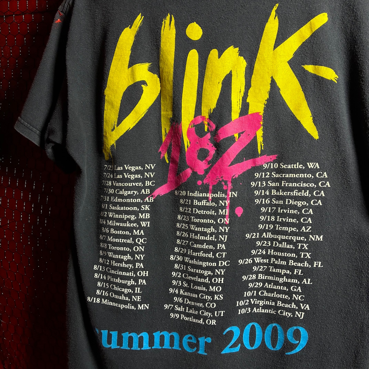 00sメキシコ製ALSTYLE blink-182 summer2009 tour tee バンドTシャツ ブリンク