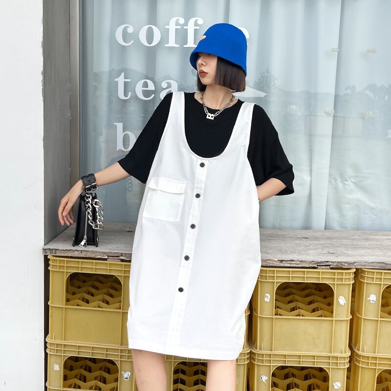 ホワイトドレス サマー薄手ルーズロング 夏物 スカート ラブタオタオダレンハウス55031604752