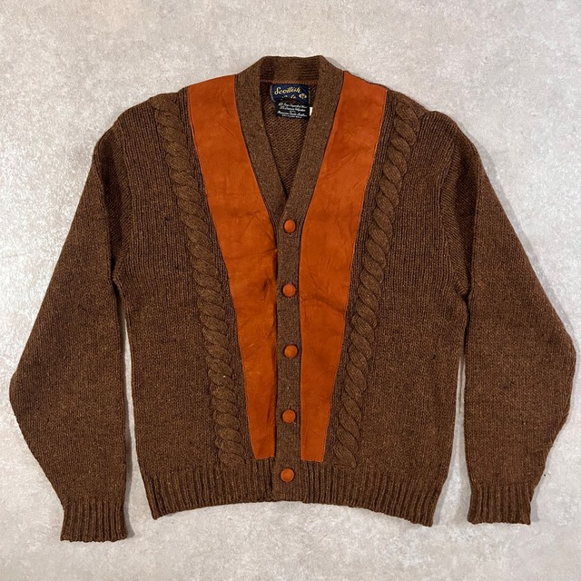 1960～1970s  Scottish Isle  Wool Cardigan  L  H854