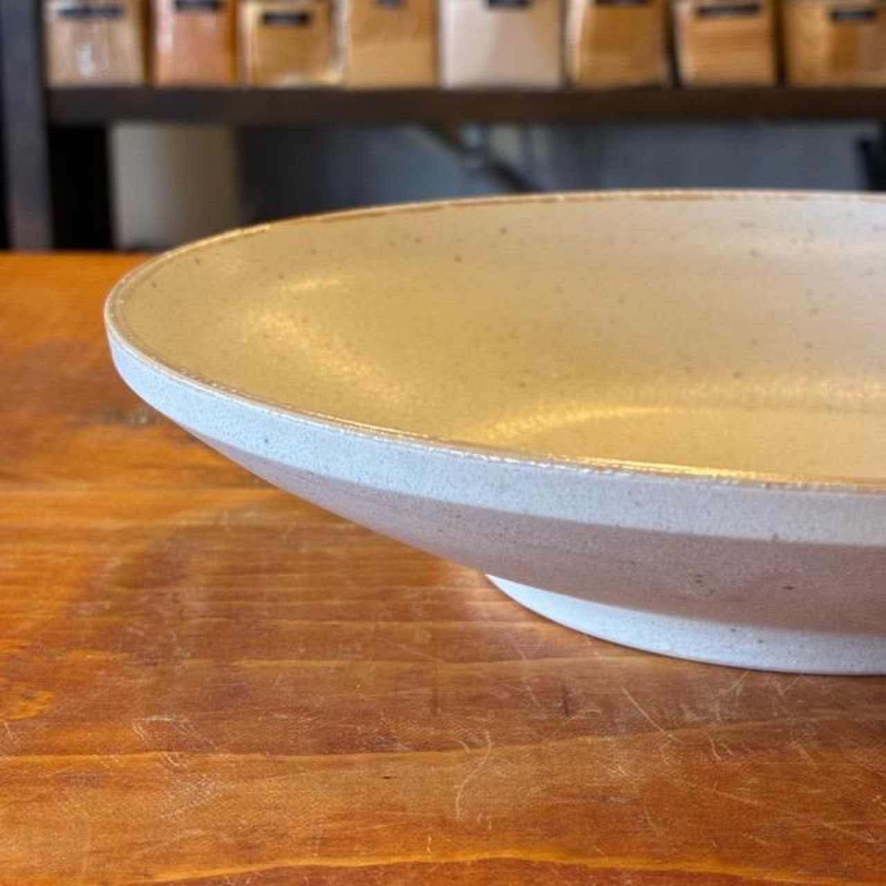 Mino ware PLAIN Deep plate 21cm 3 colors: White, Mint, Lemon. Stackable. Microwave and dishwasher safe.
