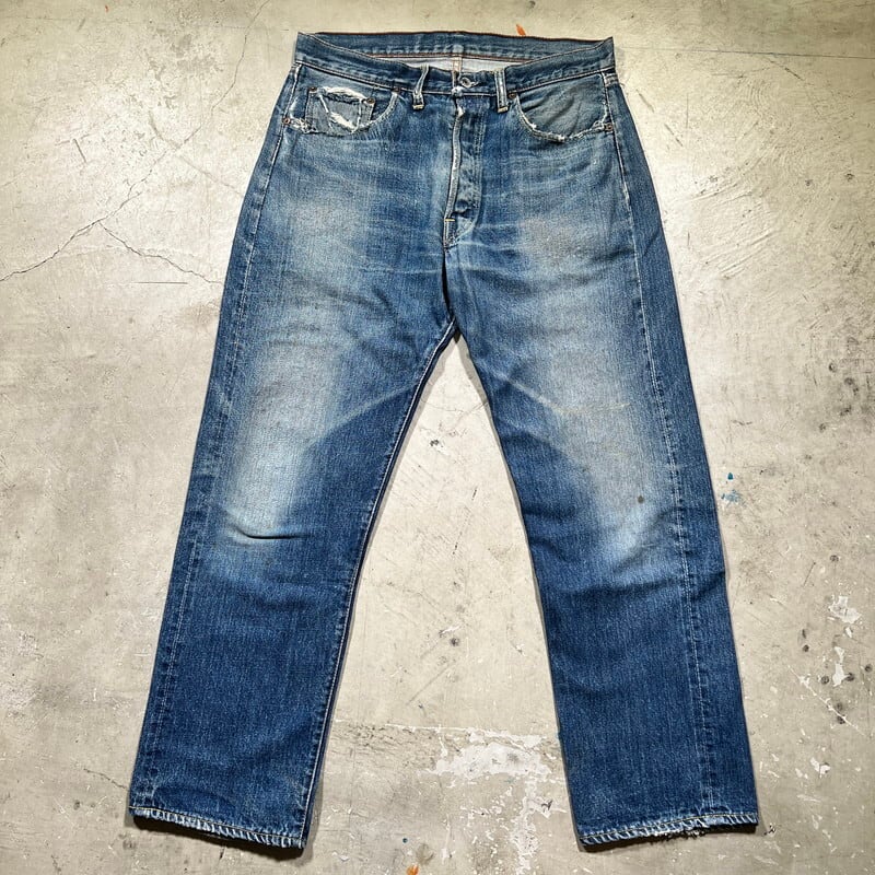 60's 70's LEVI'S リーバイス 501 デニム Big E平行ステッチ 刻印6 セルヴィッジ ズレカン 足長R ジャンク リペア  ダメージ W33 リペア有 色落ち良好 USA製 希少 ヴィンテージ BA-1972 RM2391H | agito vintage powered  by ...