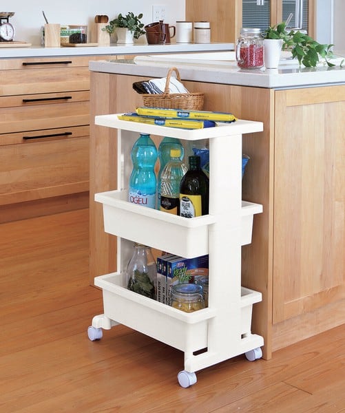 キッチン収納セットtower ニトリ 伸縮ラック スリムワゴン コーナー