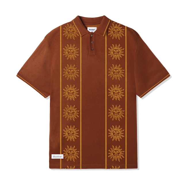 BUTTERGOODS｜Solar Knit S/S Shirt (Brown)