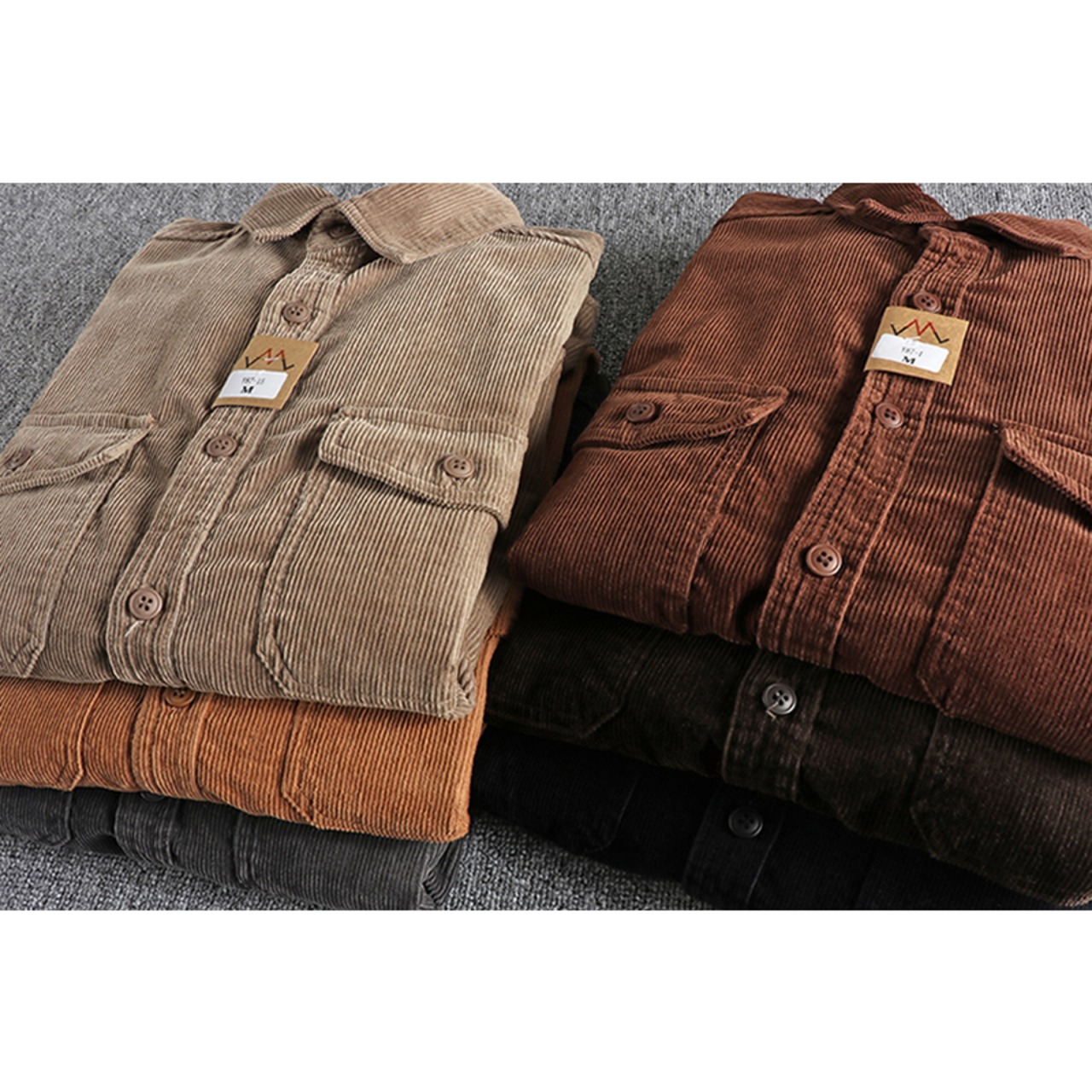 Corduroy Long Sleeve Shirt ◇5color H0011