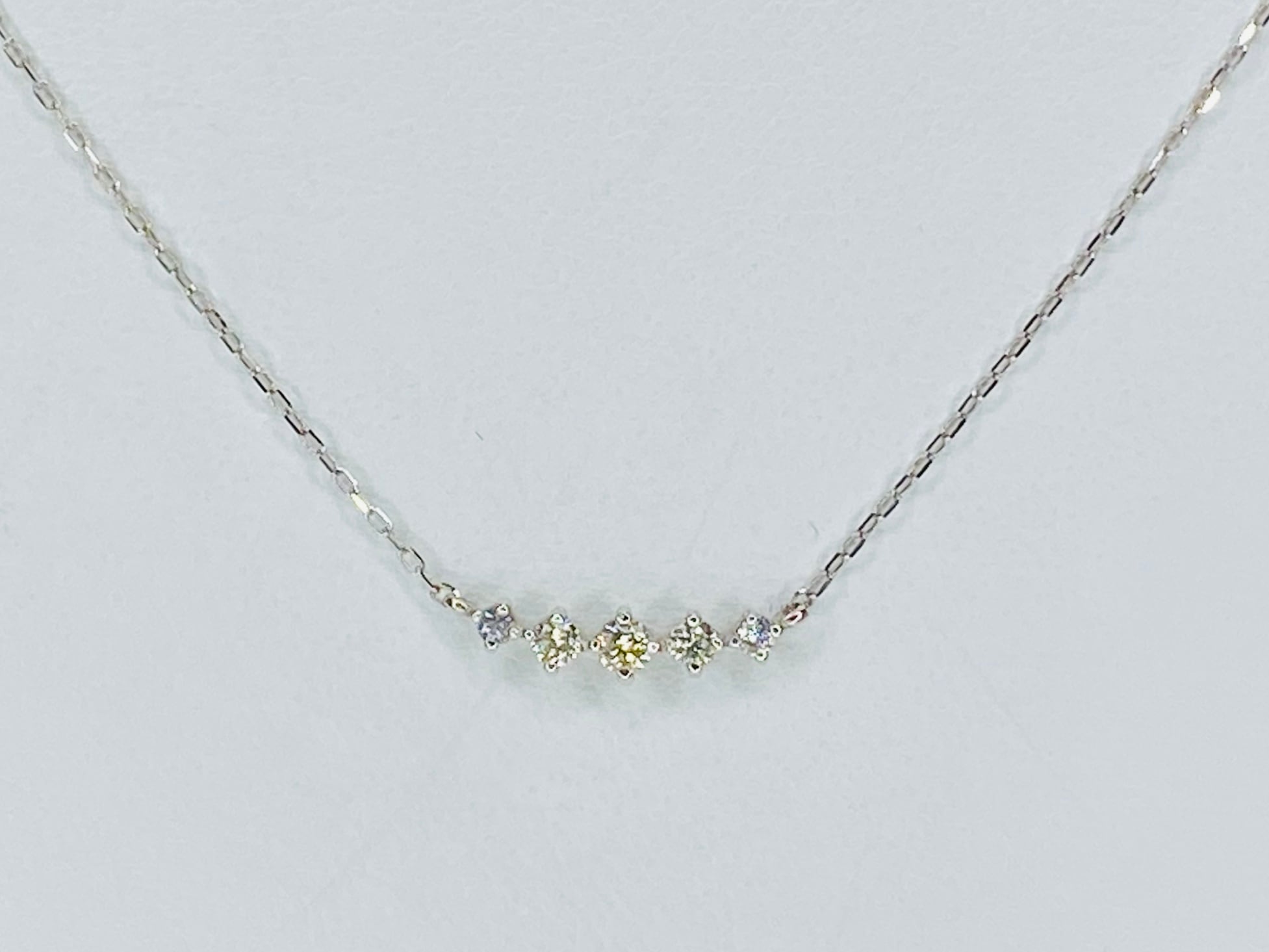 ダイヤモンド0.15ct k18wg ネックレス K18WG ダイヤモンド ネックレス 0.15CT
