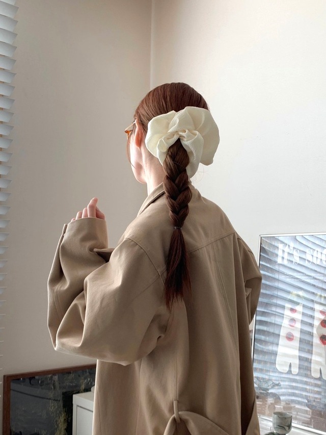 volume wrinkle hair scrunchie【 2color 】No.Z060