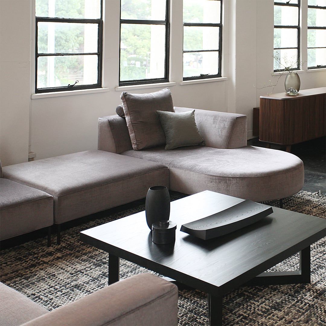 キングストン ソファ ラウンドカウチ Cランク［リアルスタイル