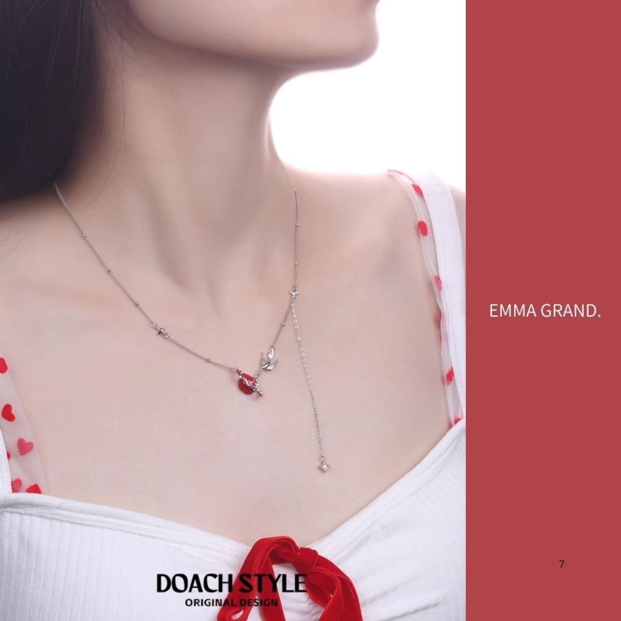 星とツバメのアップルロマンス ネックレス　E00581