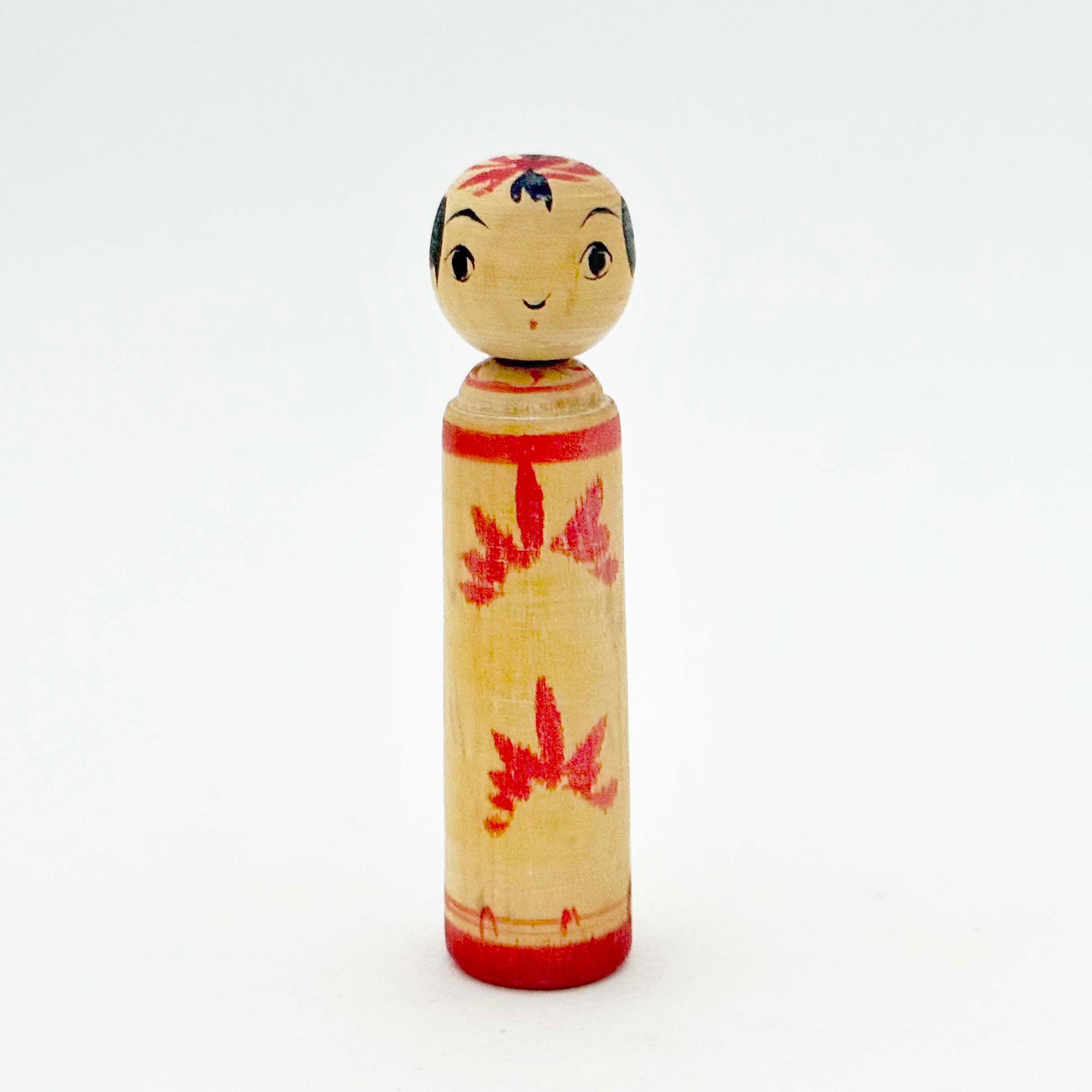 葡萄蔓こけしペンダント籠+阿部常吉こけし