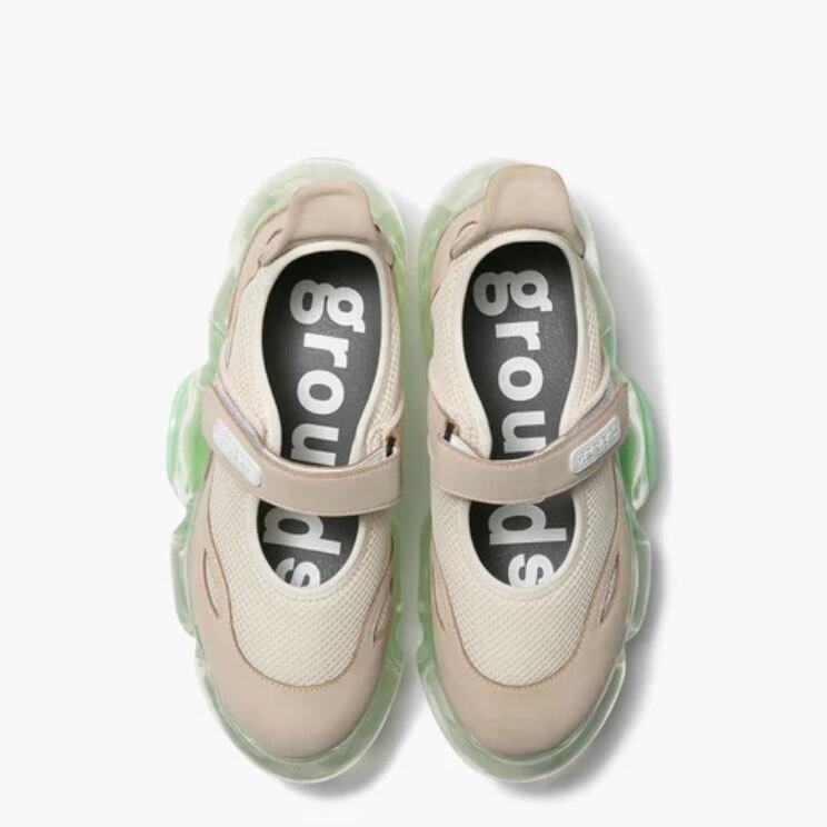 24SS】grounds MOOPIE MARY JANE (CREAM / TP APPLE GREEN) | IAAAM
