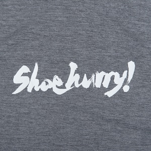 SHOEHURRY! LOGO DRY T-SHIRT (CHARCOAL GRAY/WHITE) | ドライTシャツ(チャコールグレー/ホワイト)