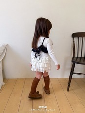 韓国子供服 / BANANA J / 26Autumn / サロン カンカンワンピース / 秋服 / キッズ *XS~JS*