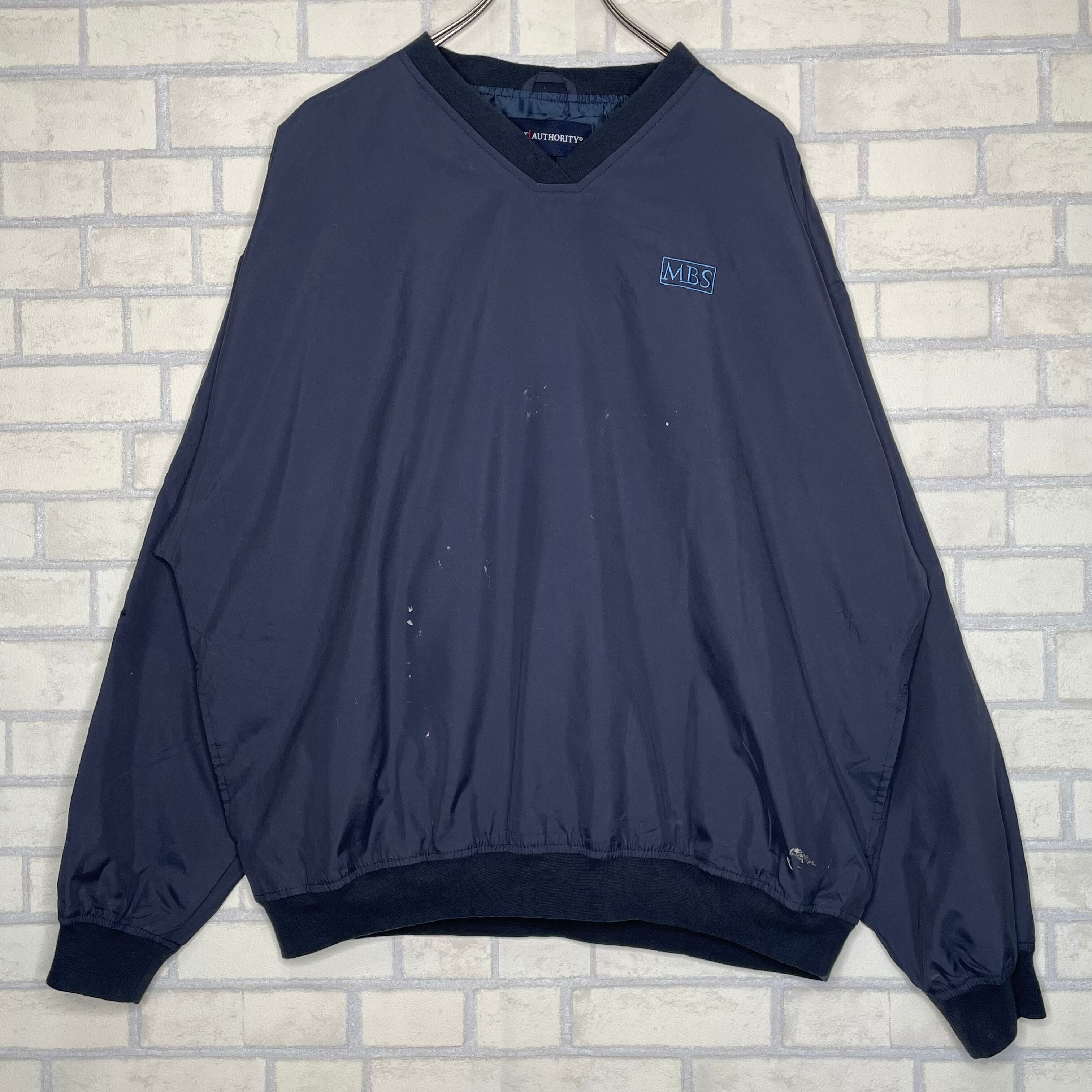 PORT AUTHORITY ナイロンプルオーバー L ネイビー 刺繍入り 状態 