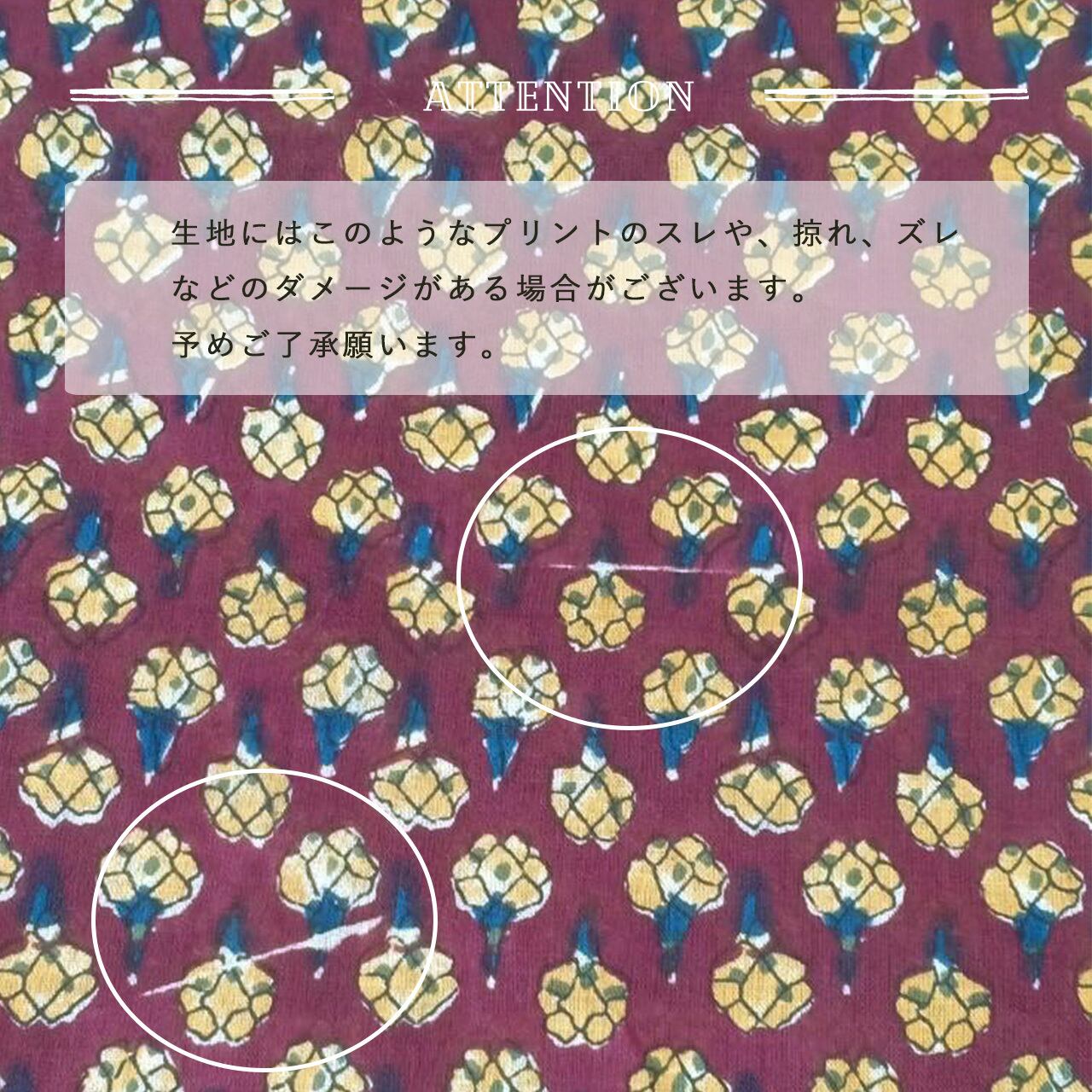 刺繍リボン＆タッセルが個性的！ブロックプリント長袖ワンピース（24w