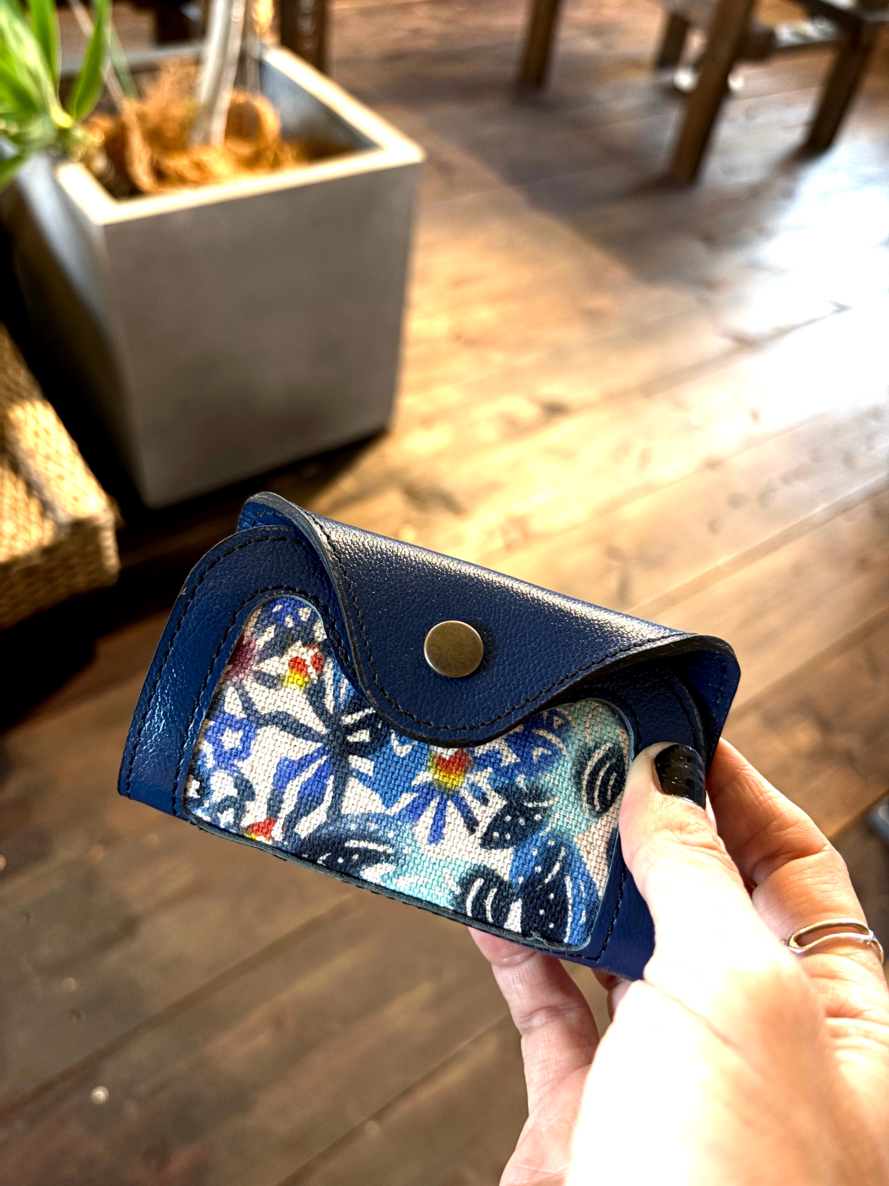 本革キーケース / サファイアブルー