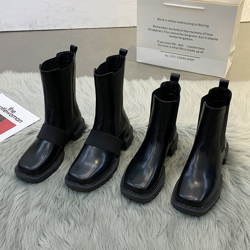 ショートブーツオータムレッドスタンダード レトロ 靴 シューズ 秋物 フェイクシューズ98994936775