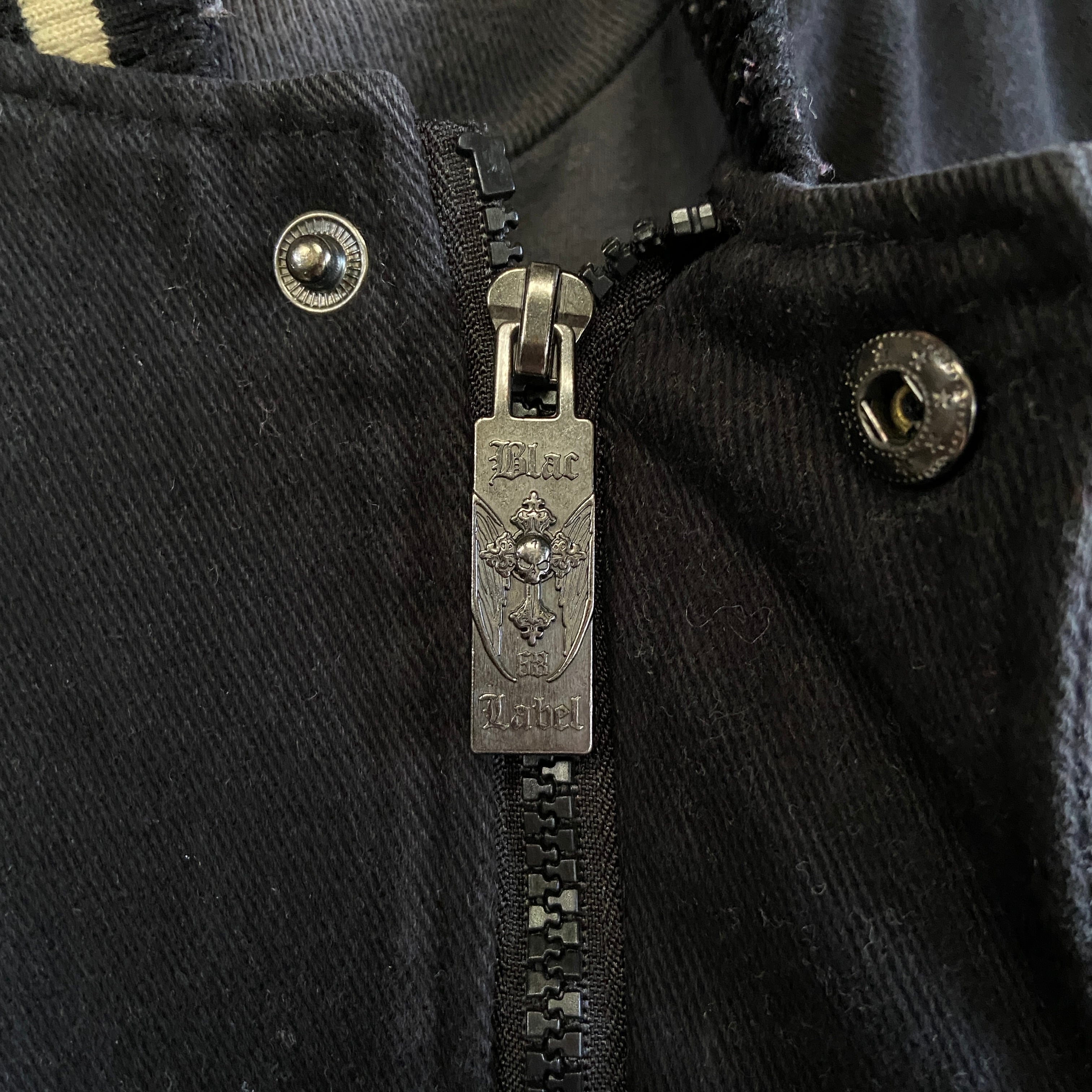 ビッグサイズ blar label Premium スタジャン アワードジャケット メンズ2XL 古着 コットンツイル 刺繍 ワッペン 大きい ...