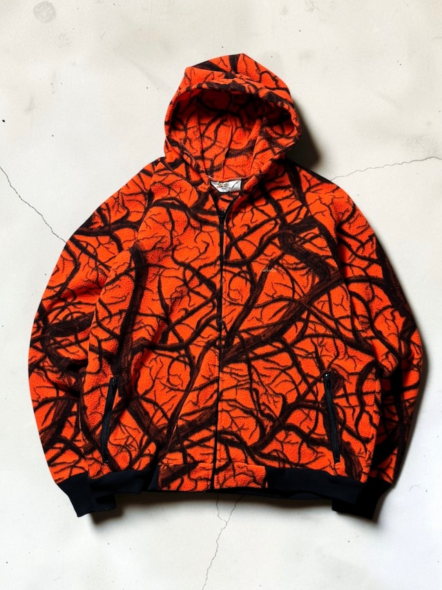 Cabela's Realtree Blaze Orange Full Zip Hunting Fleece Jacket