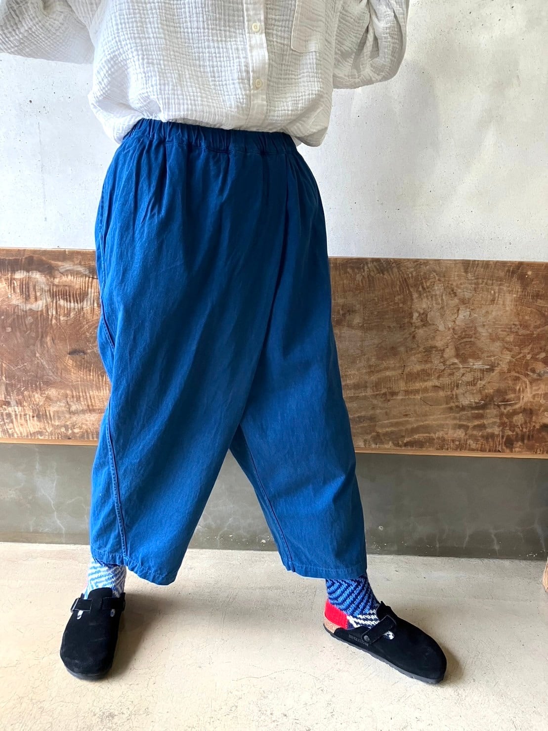 藍染 ななめパンツ | 藍染工房ちずぶるー / Japanese Indigo Blue Dye