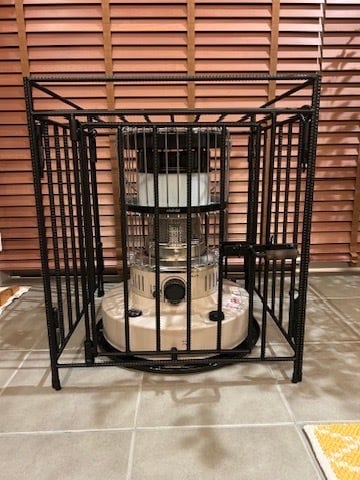 トヨトミ KS-67H対応 ストーブガード 工房金魚アイアンシリーズ 艶消し