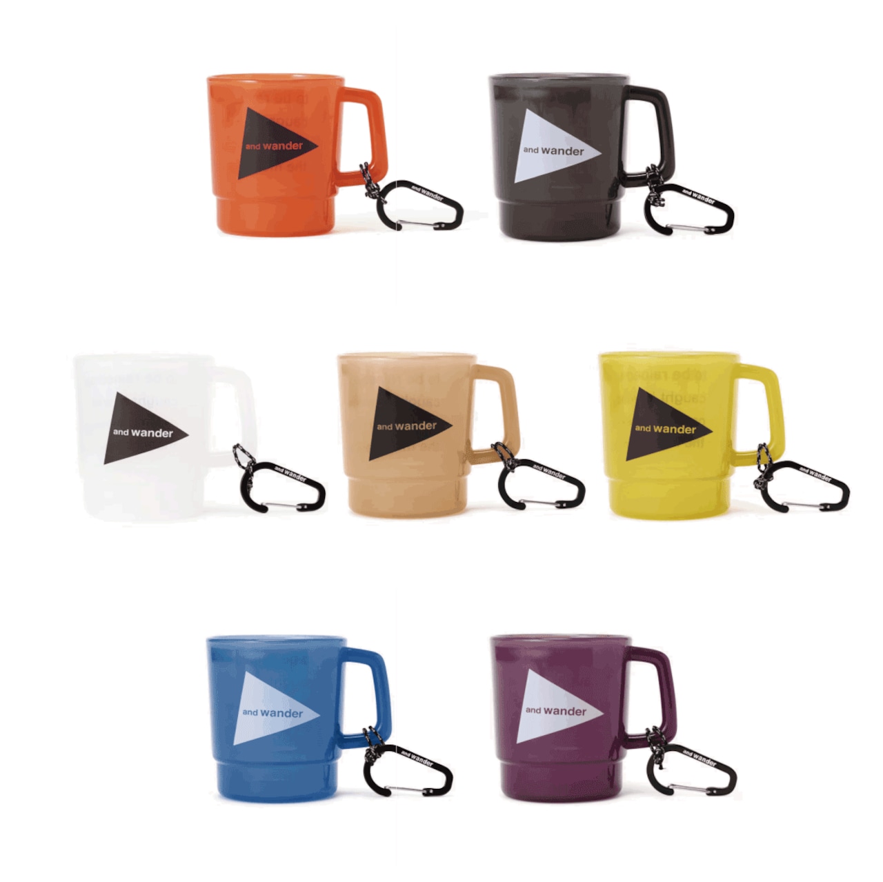 and wander アンドワンダー 2点セット マグカップ 新品 and wander and wander logo PP mug / アンドワンダー アンド