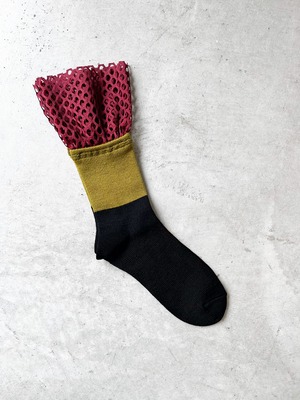 FAKUI / tulle fril wool socks  FK-181