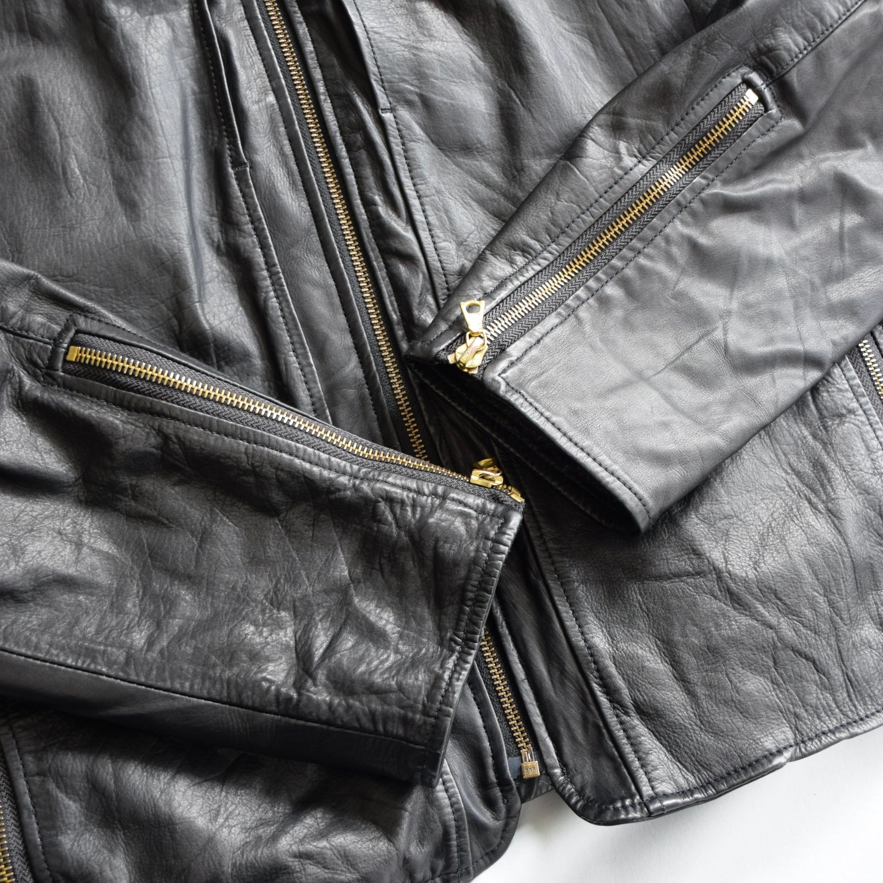 Poul Smith レザージャケット メンズ XL ブラック ポールスミス 革