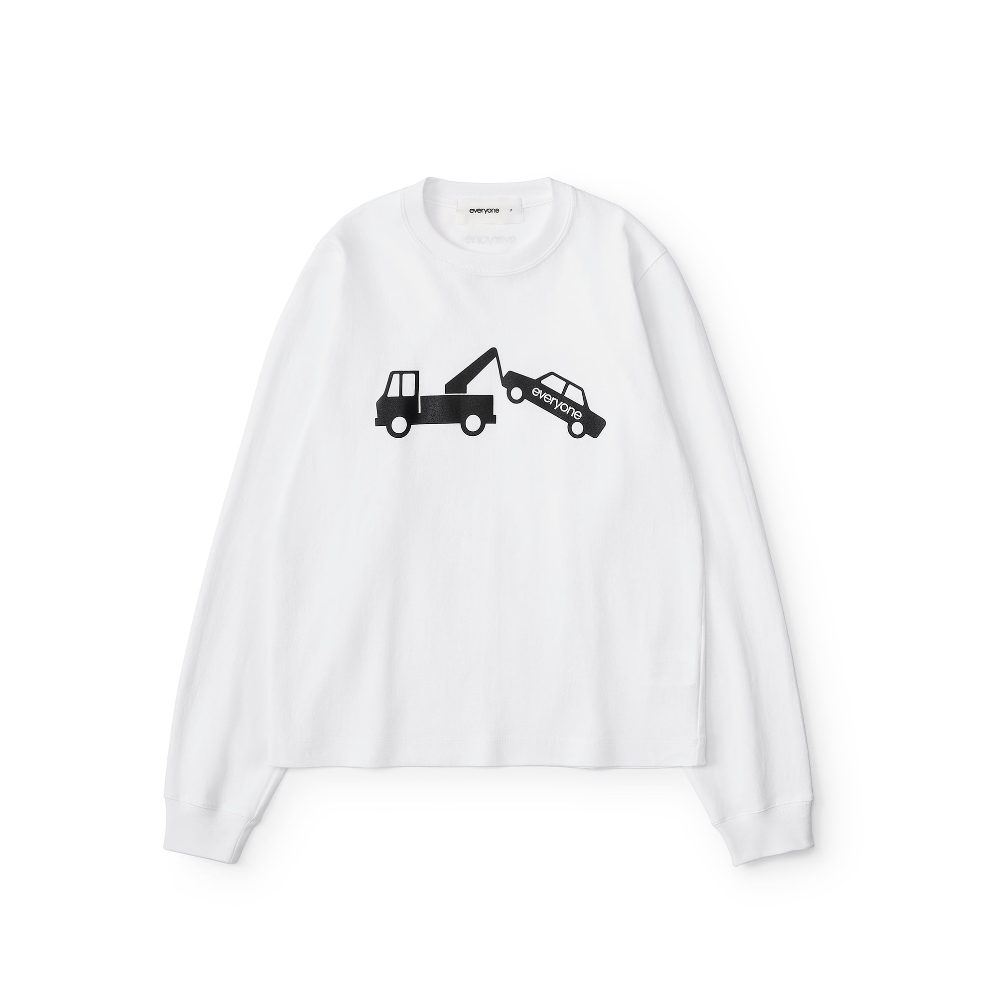 everyone wrecker long sleeve tee shirt (WHITE) | everyone
