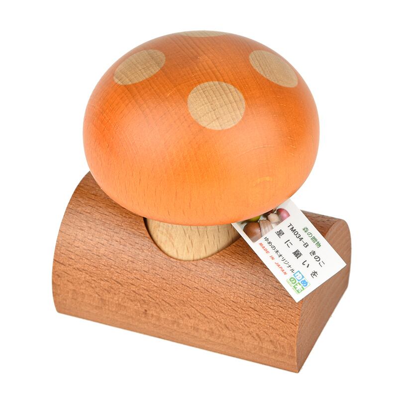 きのこ カラクリオルゴール/切り株の台付 (18弁) | オルゴールショップ