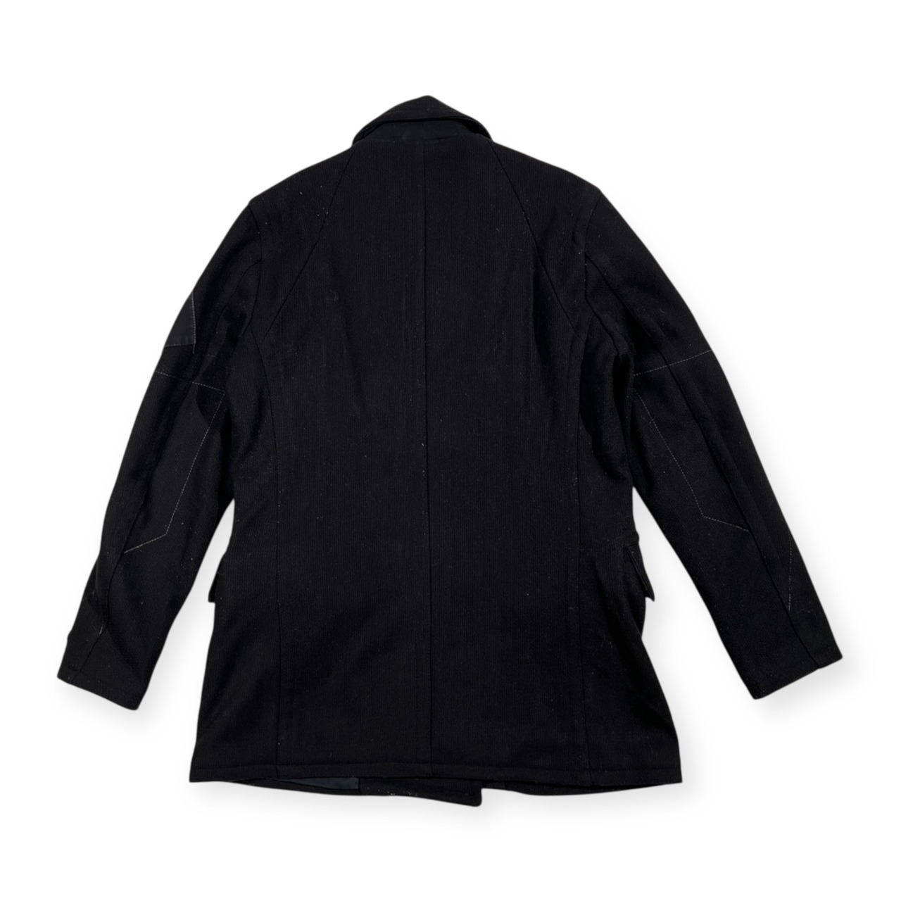 G-STAR RAW ジースター ロウ ピーコート風 ミリタリー デザイン ウール ダブル ジャケット コート サイズ XL /ブラック/メンズ