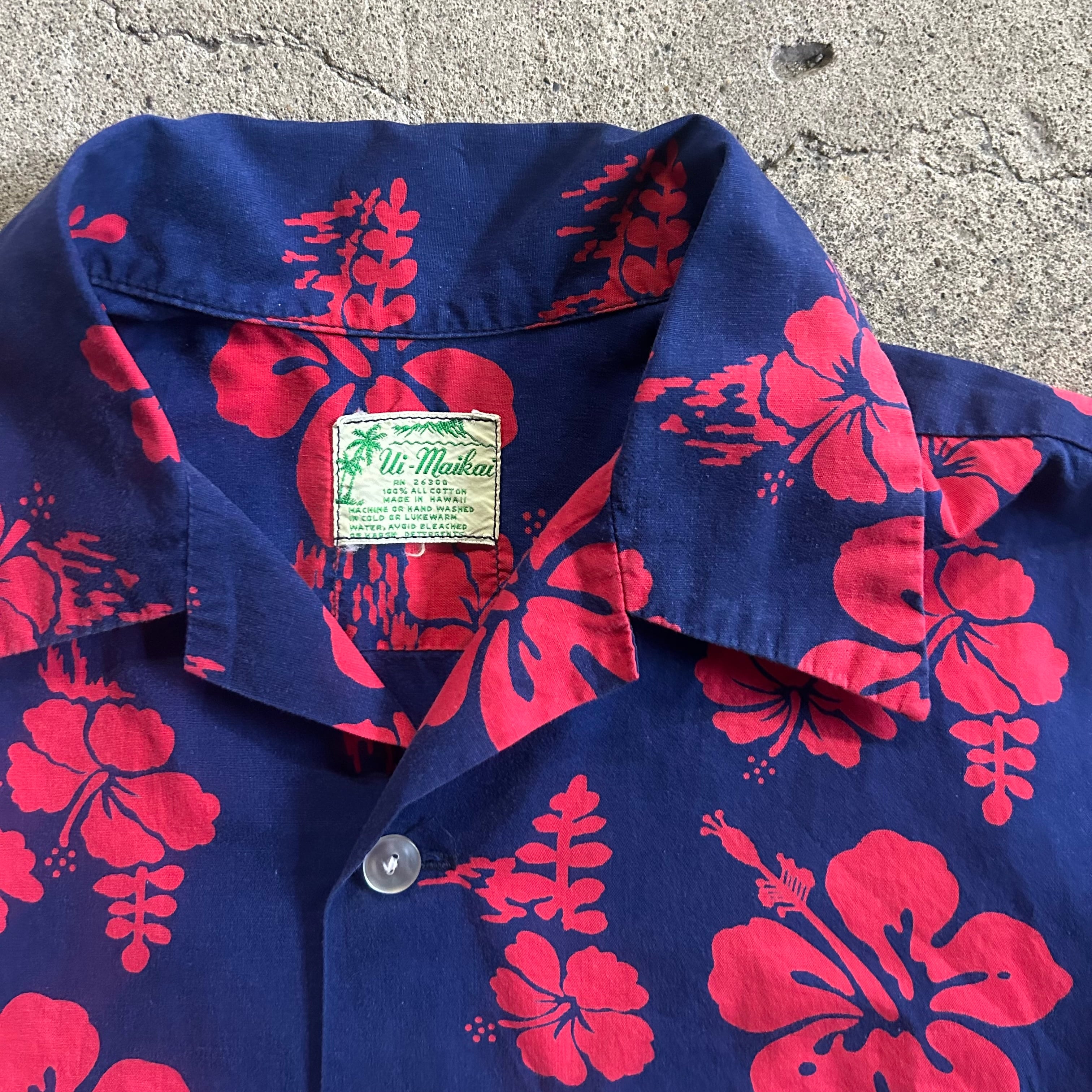 70’s Made In Hawaii コットン ハワイアンシャツ