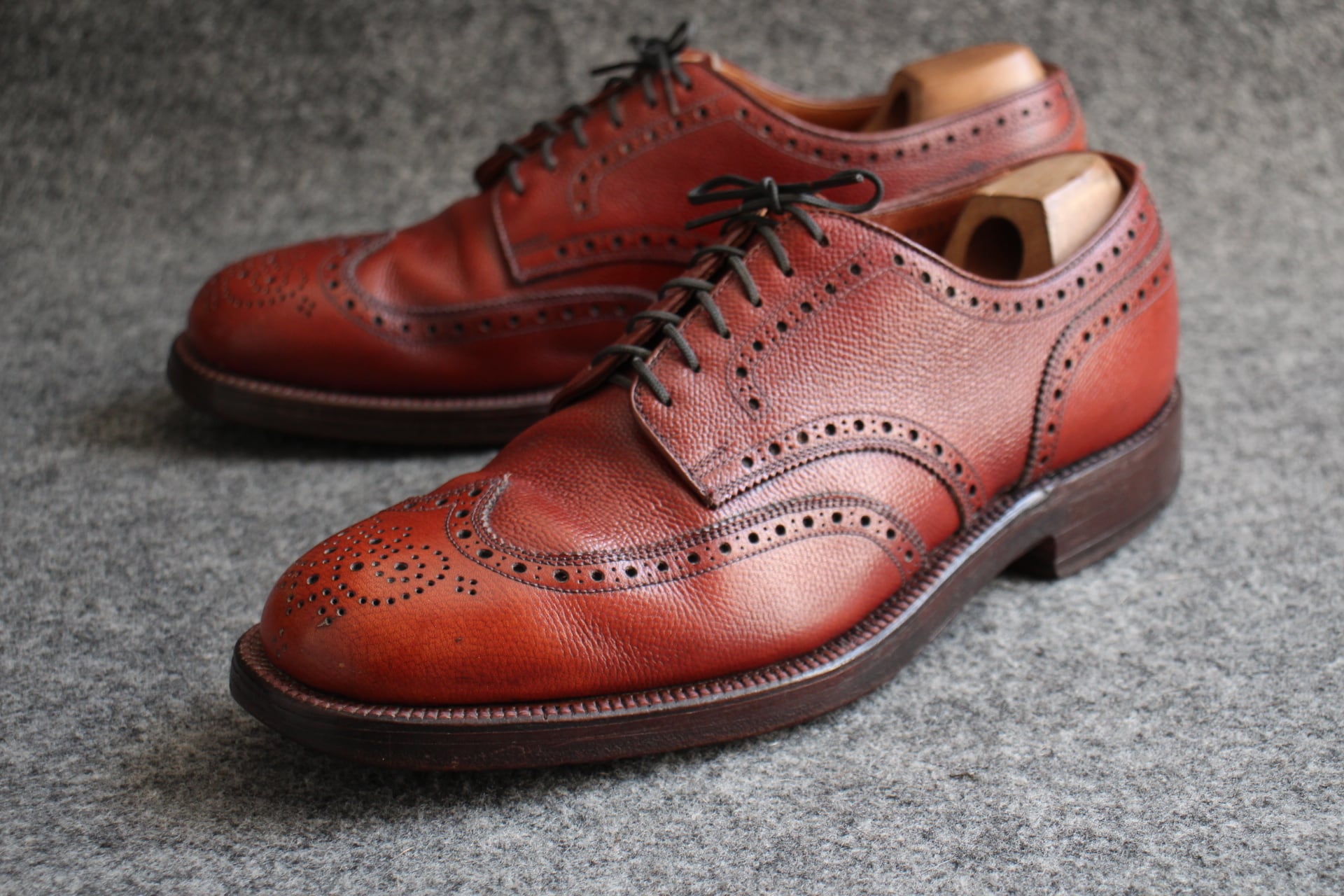 US6.5ED Allen Edmonds McAllister ウィングチップ MADE IN USA 80's