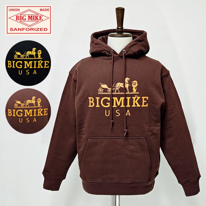 BIGMIKE ビッグマイク パーカー メンズ エルメ オジサン フーディ スウェット アメカジ 綿100%【送料無料】