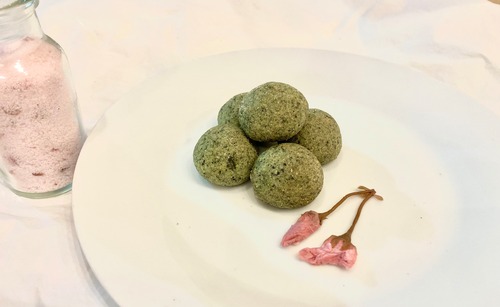 ４月限定よもぎ桜塩スノーボールクッキー