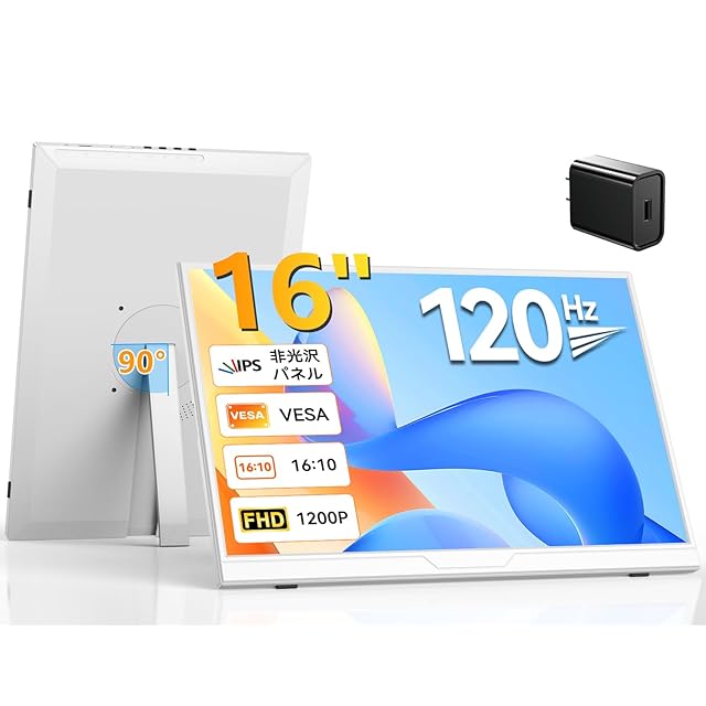 NEWSOUL 15.6インチ モバイルモニター 白 & タブレットスタンド Amazon