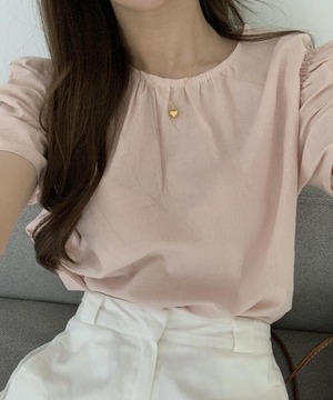 《即納商品》dreamy puff blouse (ivory / pink)