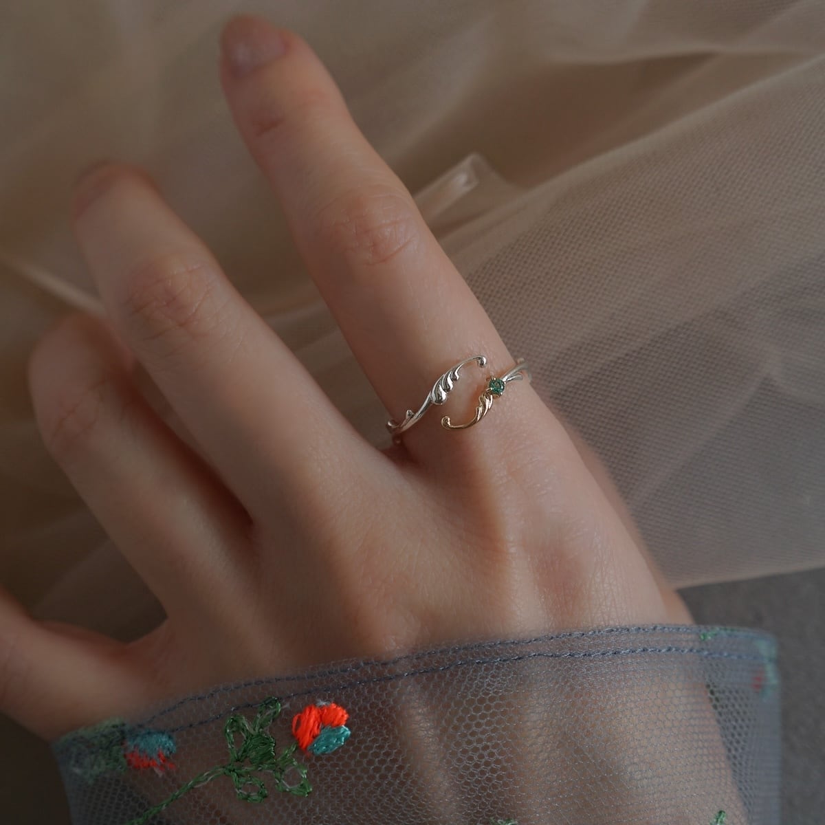 Cancer 蟹座 / Emerald＞zodiac sign ring | MR-146 | KINARIYA